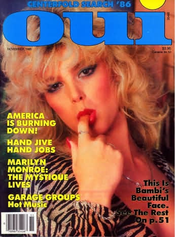 Oui November 1985 magazine back issue Oui magizine back copy 