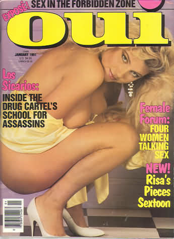 Oui January 1991 magazine back issue Oui magizine back copy 