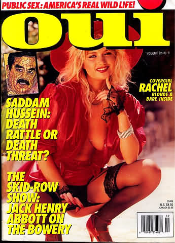 Oui September 1991 magazine back issue Oui magizine back copy 