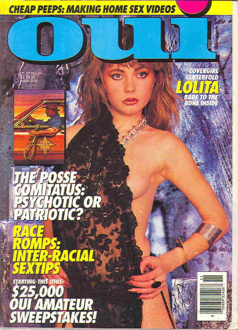 Oui November 1991 magazine back issue Oui magizine back copy 