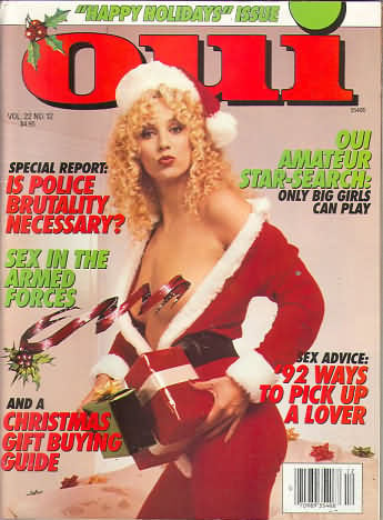 Oui December 1991 magazine back issue Oui magizine back copy 