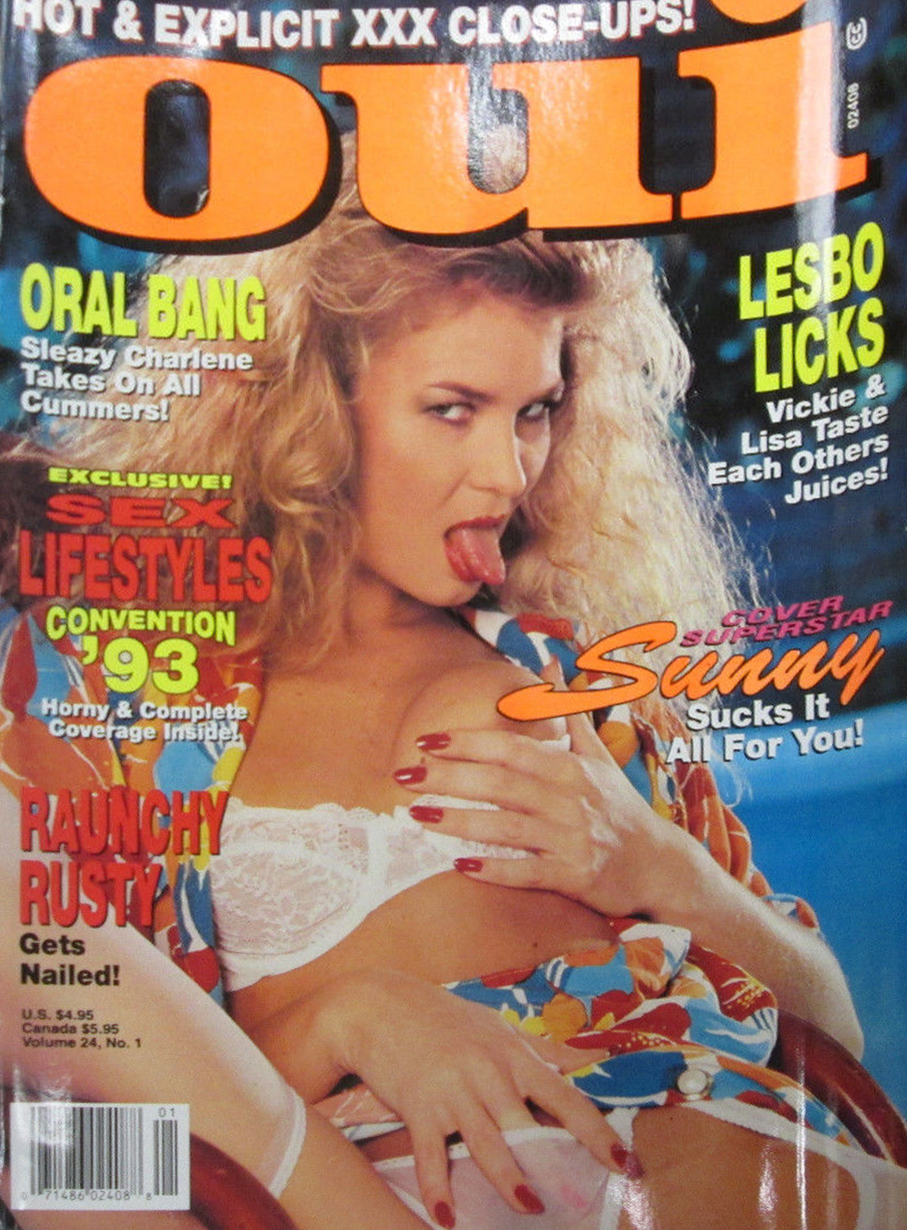 Oui January 1993 magazine back issue Oui magizine back copy 