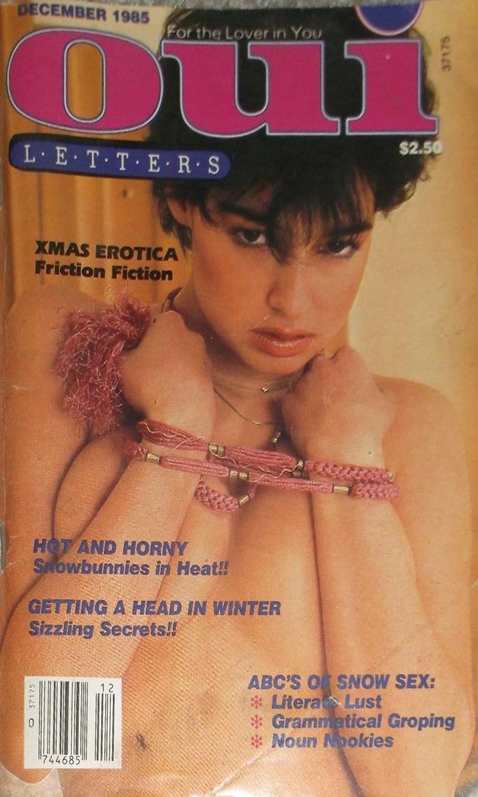 Oui Letters December 1985 magazine back issue Oui Letters magizine back copy 