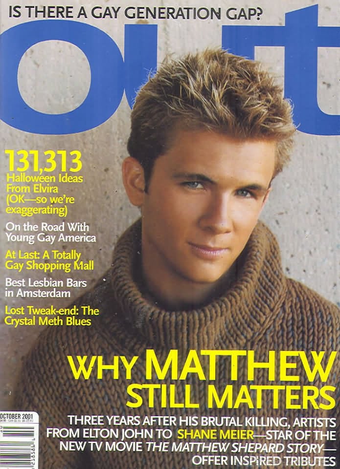 Out October 2001 magazine back issue Out magizine back copy Out October 2001 American LGBTQ news, fashion, entertainment, and lifestyle magazine back issue Published by LPI Media. Is There A Gay Generation Gap?.