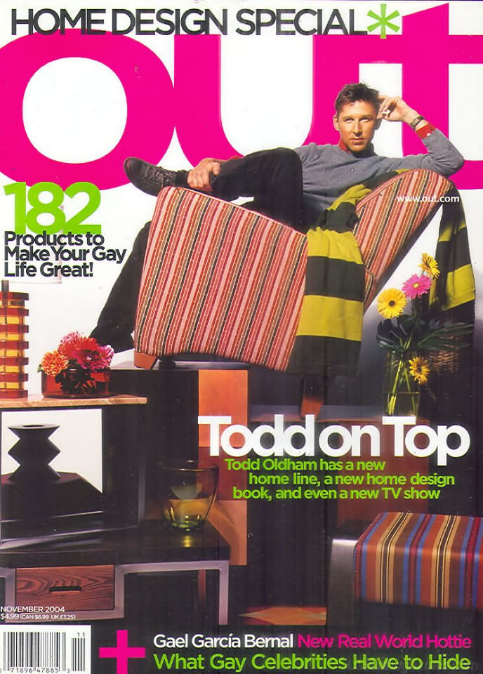 Out November 2004 magazine back issue Out magizine back copy Out November 2004 American LGBTQ news, fashion, entertainment, and lifestyle magazine back issue Published by LPI Media. Home Design Special.