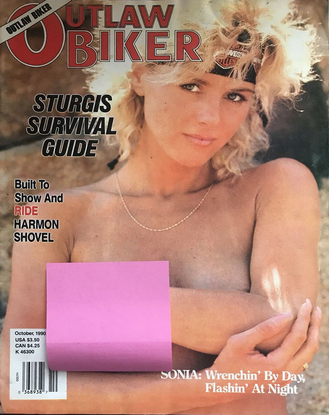 Outlaw Biker October 1990 magazine back issue Outlaw Biker magizine back copy Outlaw Biker October 1990 Magazine Back Issue for Bike Riding Rebels and Members of Outlaw Motorcycle Clubs. Sturgis Survival Guide.