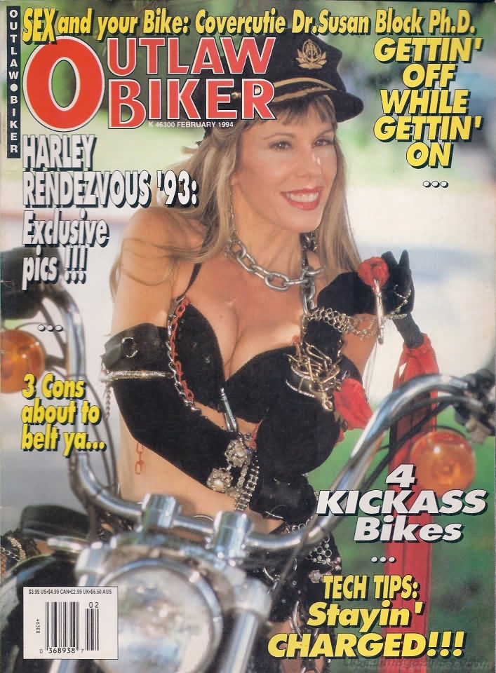 Outlaw Biker February 1994 magazine back issue Outlaw Biker magizine back copy Outlaw Biker February 1994 Magazine Back Issue for Bike Riding Rebels and Members of Outlaw Motorcycle Clubs. Gettin Off While Gettin On .