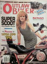 Outlaw Biker March 1991 Magazine Back Copies Magizines Mags