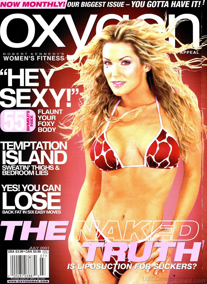 Oxygen July 2001 magazine back issue Oxygen magizine back copy 