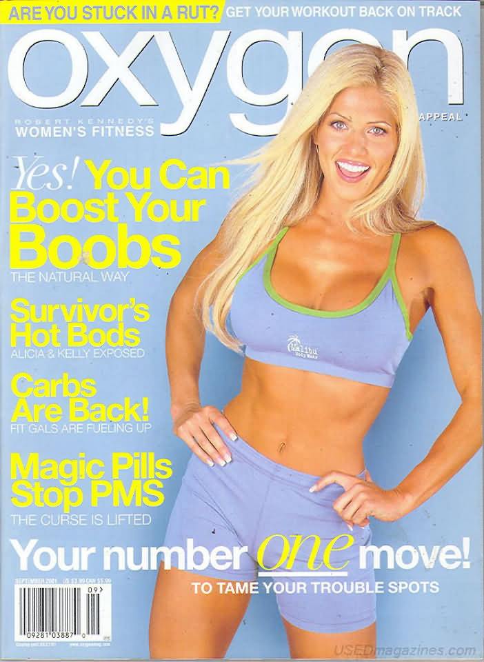 Oxygen September 2001 magazine back issue Oxygen magizine back copy 