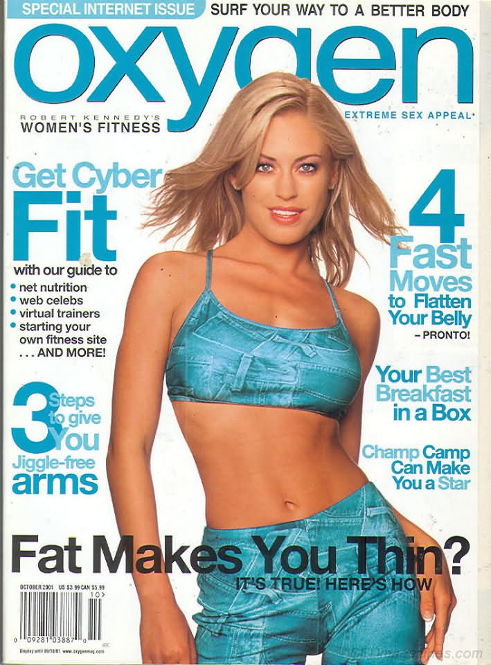 Oxygen October 2001 magazine back issue Oxygen magizine back copy 