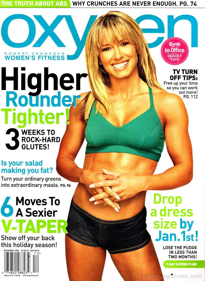 Oxygen December 2005 magazine back issue Oxygen magizine back copy 