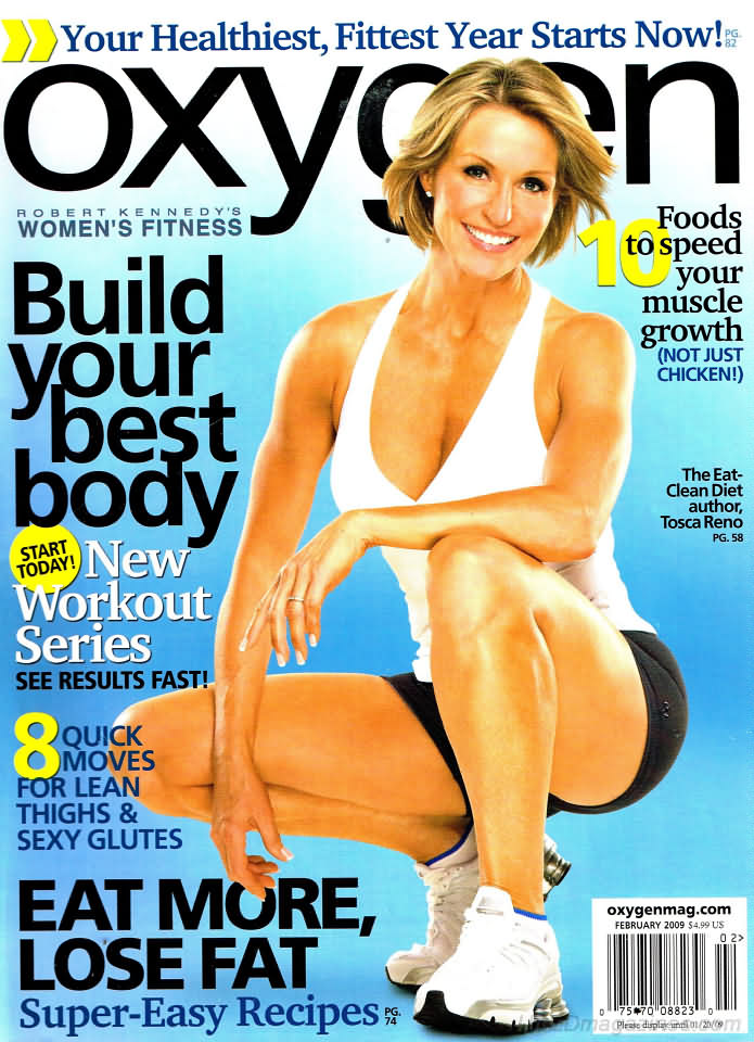 Oxygen February 2009 magazine back issue Oxygen magizine back copy 