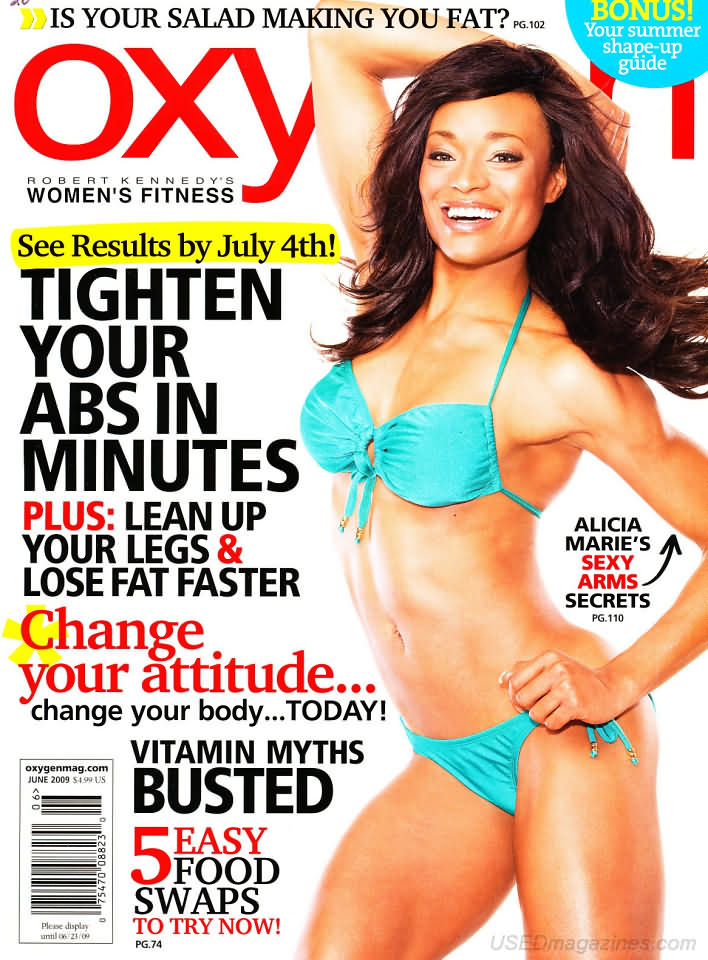 Oxygen June 2009 magazine back issue Oxygen magizine back copy 