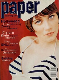 Zooey Deschanel magazine cover appearance Paper March 2002