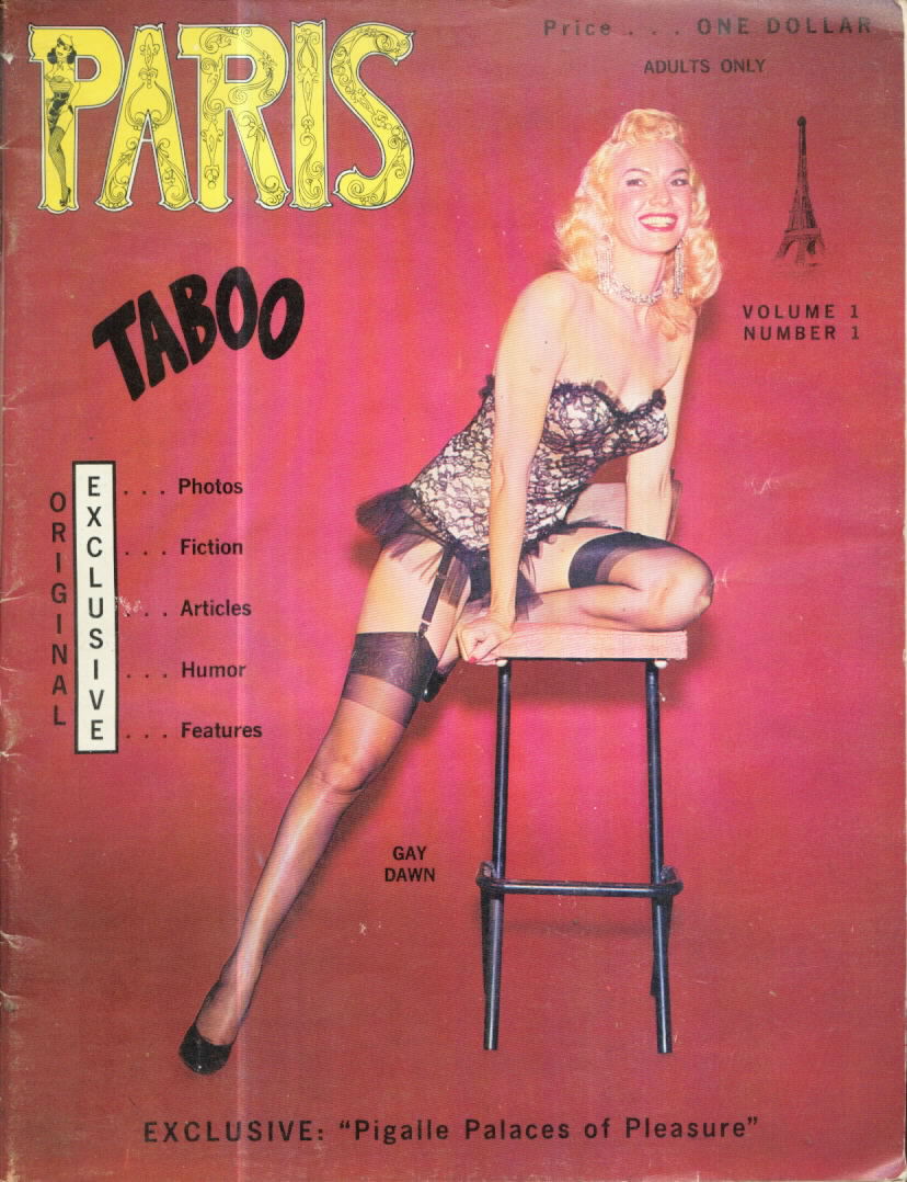 Paris Taboo Vol. 1 # 1 magazine back issue Paris Taboo magizine back copy 