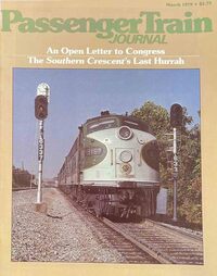 Passenger Train Journal March 1979 magazine back issue cover image