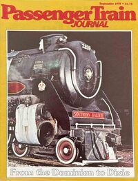 Passenger Train Journal September 1979 magazine back issue cover image
