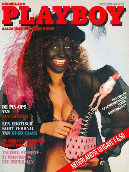 Playboy (Netherlands) November 1982 magazine back issue Playboy (Netherlands) magizine back copy Playboy (Netherlands) magazine November 1982 cover image, with Unknown on the cover of the magazine