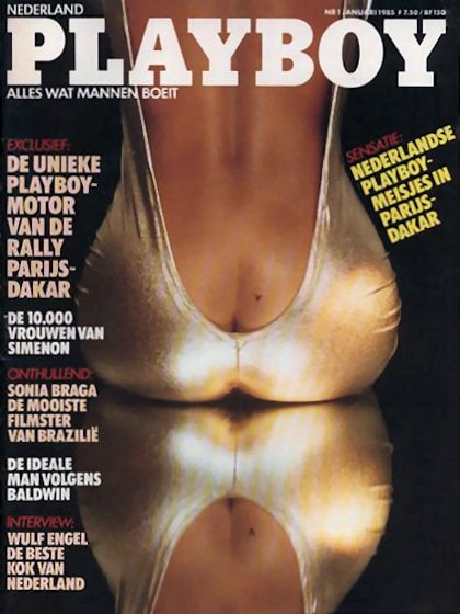 Playboy (Netherlands) January 1985 magazine back issue Playboy (Netherlands) magizine back copy Playboy (Netherlands) magazine January 1985 cover image, with Natalie Bencheton on the cover of the 