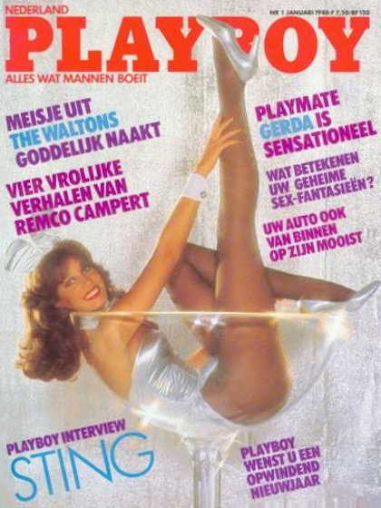 Playboy (Netherlands) January 1986 magazine back issue Playboy (Netherlands) magizine back copy Playboy (Netherlands) magazine January 1986 cover image, with Maggie Ferguson on the cover of the ma