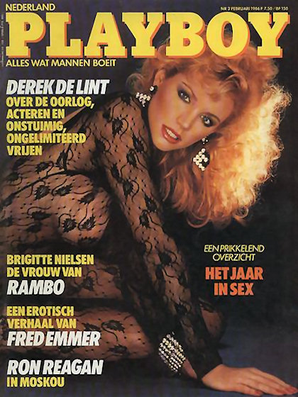 Playboy (Netherlands) February 1986 magazine back issue Playboy (Netherlands) magizine back copy Playboy (Netherlands) magazine February 1986 cover image, with Shannon Tweed on the cover of the mag