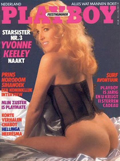 Playboy (Netherlands) May 1987 magazine back issue Playboy (Netherlands) magizine back copy Playboy (Netherlands) magazine May 1987 cover image, with Yvonne Keely on the cover of the magazine