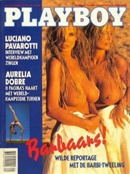 Playboy (Netherlands) September 1991 magazine back issue Playboy (Netherlands) magizine back copy Playboy (Netherlands) magazine September 1991 cover image, with Shane Barbi, Sia Barbi, Aurelia Dobr