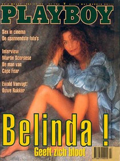 Playboy (Netherlands) March 1992 magazine back issue Playboy (Netherlands) magizine back copy Playboy (Netherlands) magazine March 1992 cover image, with Belinda Meuldijk on the cover of the mag