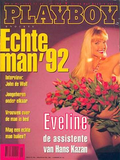 Playboy (Netherlands) May 1992 magazine back issue Playboy (Netherlands) magizine back copy Playboy (Netherlands) magazine May 1992 cover image, with Eveline van de Stolpe on the cover of the 