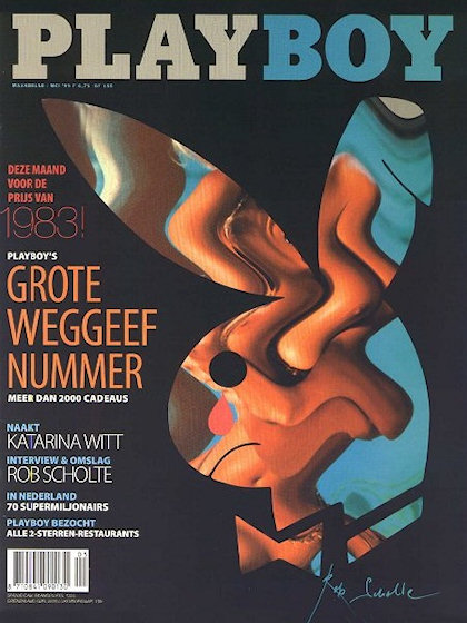 Playboy (Netherlands) May 1999 magazine back issue Playboy (Netherlands) magizine back copy Playboy (Netherlands) magazine May 1999 cover image, with Rabbit Head on the cover of the magazine