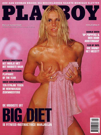 Playboy (Netherlands) September 2001 magazine back issue Playboy (Netherlands) magizine back copy Playboy (Netherlands) magazine September 2001 cover image, with Marjolijn Meijer on the cover of the