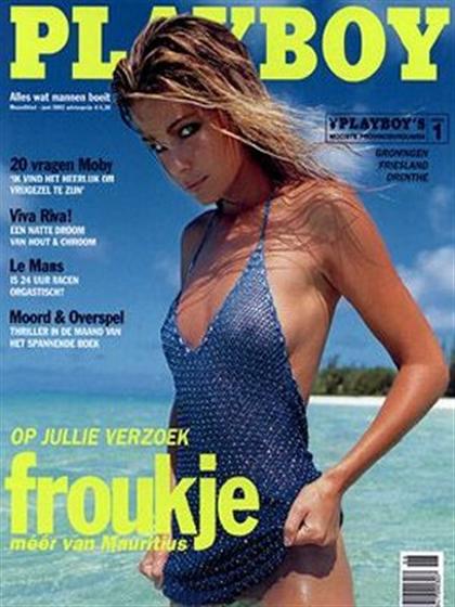 Playboy (Netherlands) June 2002 magazine back issue Playboy (Netherlands) magizine back copy Playboy (Netherlands) magazine June 2002 cover image, with Froukje de Both on the cover of the magaz