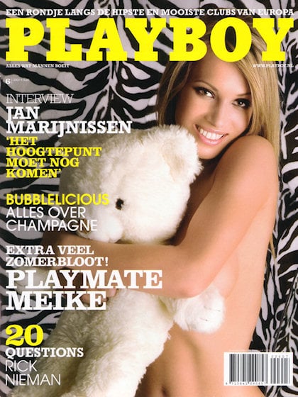 Playboy (Netherlands) June 2007 magazine back issue Playboy (Netherlands) magizine back copy Playboy (Netherlands) magazine June 2007 cover image, with Meike Schulte on the cover of the magazin