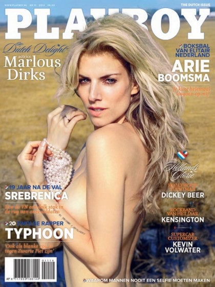 Playboy (Netherlands) November 2014 magazine back issue Playboy (Netherlands) magizine back copy Playboy (Netherlands) magazine November 2014 cover image, with Marlous Dirks on the cover of the mag