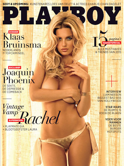 Playboy (Netherlands) February 2015 magazine back issue Playboy (Netherlands) magizine back copy Playboy (Netherlands) magazine February 2015 cover image, with Rachel Mortenson on the cover of the 