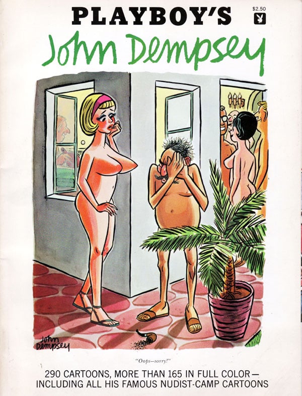 Playboy's John Dempsey Cartoons magazine back issue Playboy Newsstand Special magizine back copy john dempsey cartoon special, 290 cartoons, 165 cartoons in full color, famous nudist camp cartoons,