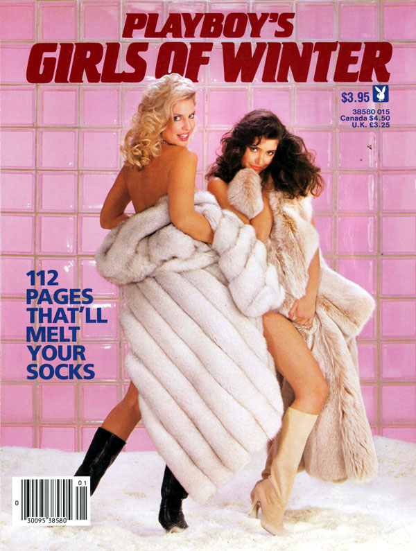 Playboy's Girls of Winter # 1 (1984) magazine back issue Playboy Newsstand Special magizine back copy playboy news stand special, 1980s back issues used copies, sexy girls in winter wear, beautiful nude