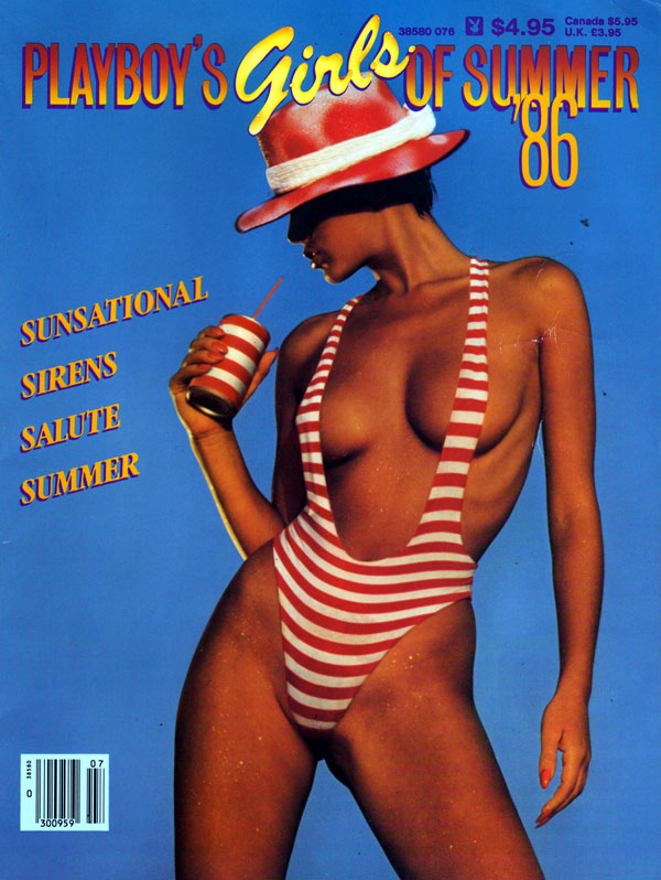 Playboy's Girls of Summer '86 # 3 magazine back issue Playboy Newsstand Special magizine back copy news stand special, back issues from the 80s, sexy summer sirens undress for men, nude entertainment