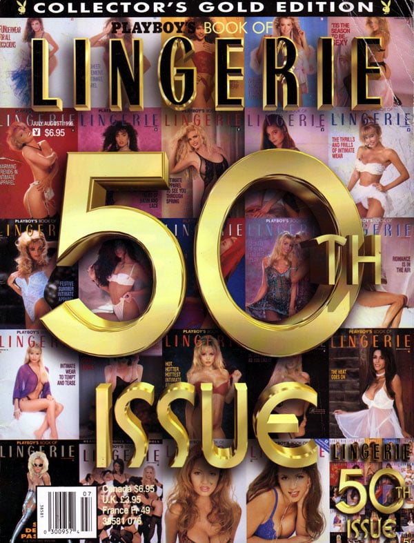Playboy's Lingerie # 50, July/August 1996 magazine back issue Playboy Newsstand Special magizine back copy book of lingerie, special 50th issue collector's edition, back issue, 1996, gold edition, rare issue