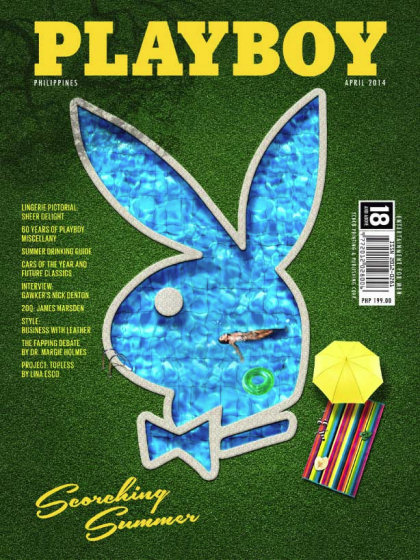 Playboy (Philippines) April 2014 magazine back issue Playboy (Philippines) magizine back copy Playboy (Philippines) magazine April 2014 cover image, with Rabbit Head on the cover of the magazine