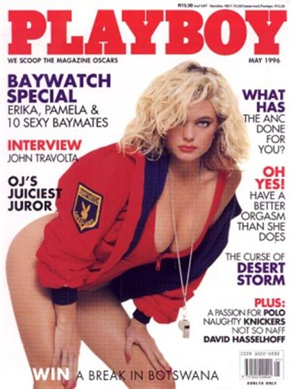 Playboy (South Africa) May 1996 magazine back issue Playboy (South Africa) magizine back copy Playboy (South Africa) magazine May 1996 cover image, with Erika Eleniak on the cover of the magazin