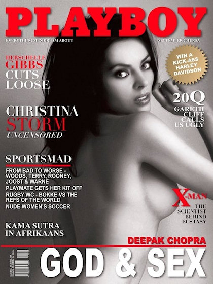 Playboy (South Africa) September 2011 magazine back issue Playboy (South Africa) magizine back copy Playboy (South Africa) magazine September 2011 cover image, with Christina Storm on the cover of the