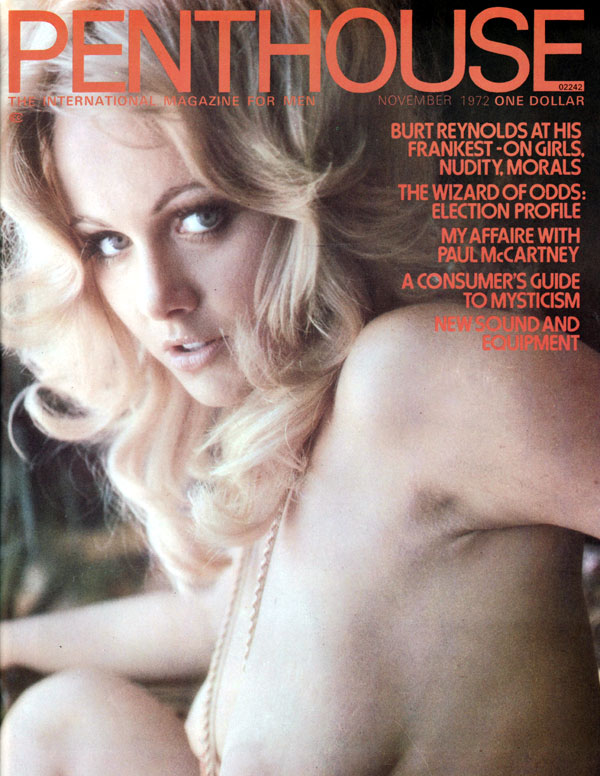 Penthouse November 1972 magazine back issue Penthouse (USA) magizine back copy november 1972 penthouse magazine cover, covergirl angela adams, bob guccione, nude women, protest ar