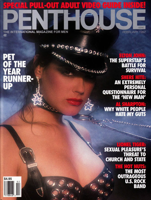 Penthouse February 1992 magazine back issue Penthouse (USA) magizine back copy february 1992 penthouse magazine, adult video guide, international magazine for men, elton john, lio