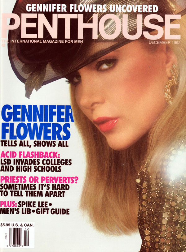 Penthouse December 1992 magazine back issue Penthouse (USA) magizine back copy december 1992 penthouse magazine, gennifer flowers uncovered, penthouse backissues 1992, internation