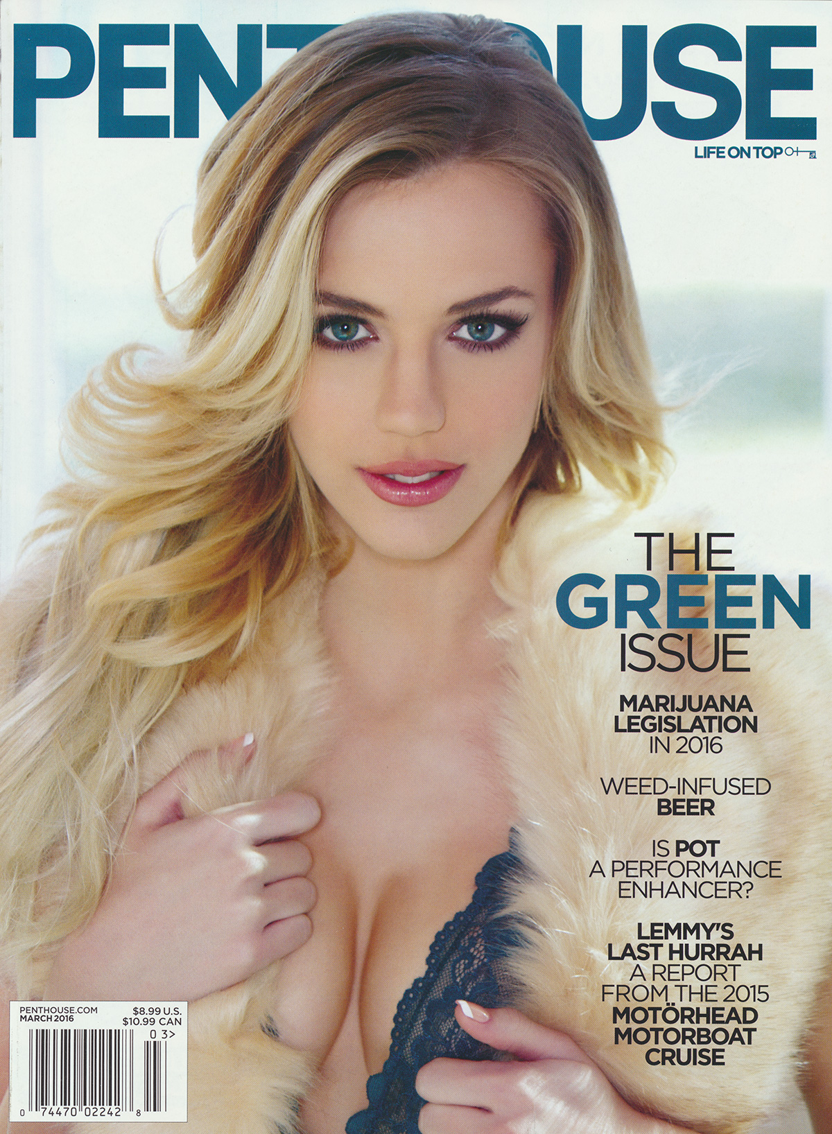 Penthouse March 2016 magazine back issue Penthouse (USA) magizine back copy 