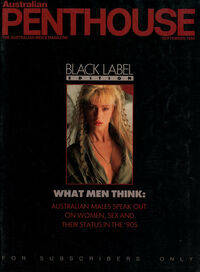 Penthouse Black Label September 1990 magazine back issue cover image