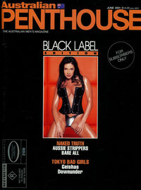 Penthouse Black Label June 2001 magazine back issue cover image