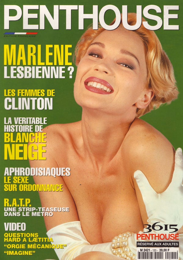 Penthouse Francaise # 120 - Janvier 1995 magazine back issue Penthouse Française magizine back copy penthouse francaise revue porno xxx femmes nues strip tease femmes de clinton orgie mechanique sexy 
